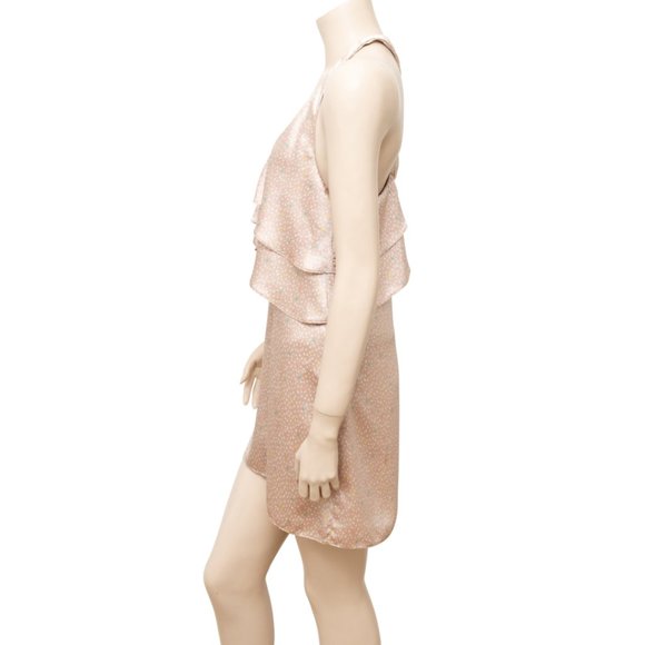 Bracewell Cream Satin Patterned Minidress Preloved Size 8 - Picture 2 of 3